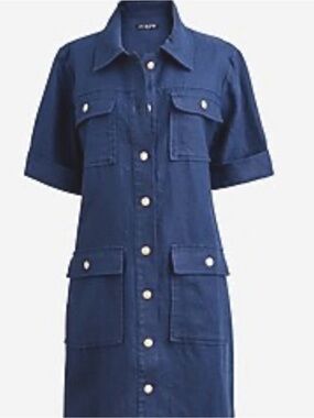 J. Crew Navy linen dress